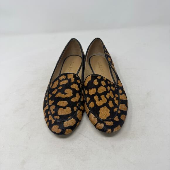 Talbots Leopard Print Leather Slip-On Loafers Brown Black Round Toe Size 7M - Picture 4 of 12